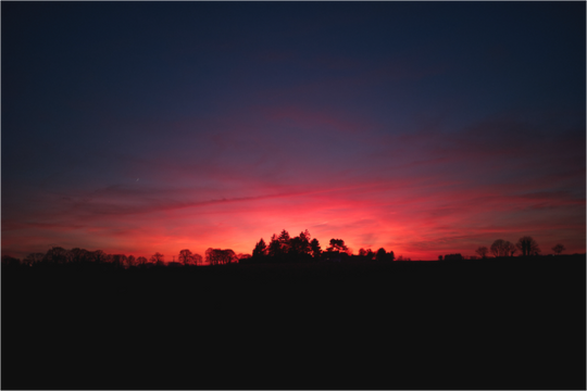 Couché de soleil et ombres chinoises