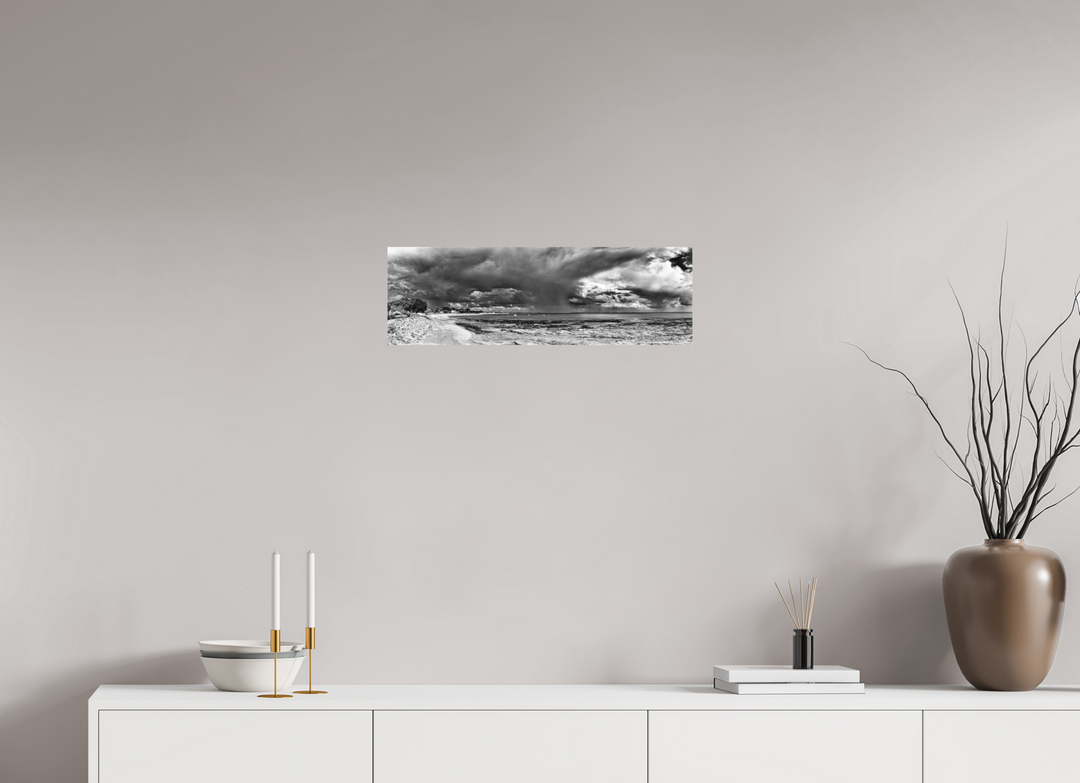 Nuages d'orage sur la plage de Damgan